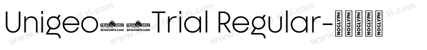 Unigeo64Trial Regular字体转换